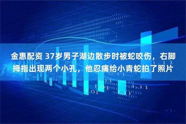 金惠配资 37岁男子湖边散步时被蛇咬伤，右脚拇指出现两个小孔，他忍痛给小青蛇拍了照片